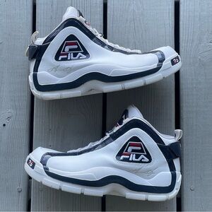 Fila Grant Hill 2 25th Anniversary White Mens Athletic Shoes Size 9 1BM01374-125